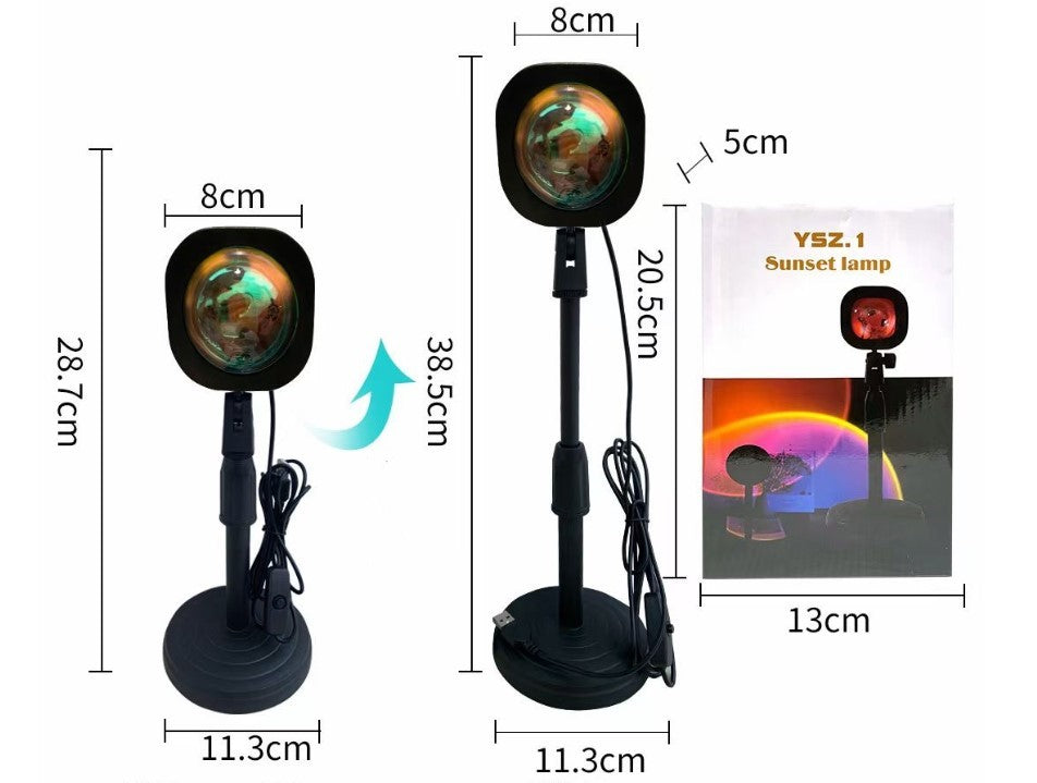 Moodly Dusk dimensions and adjustable stand