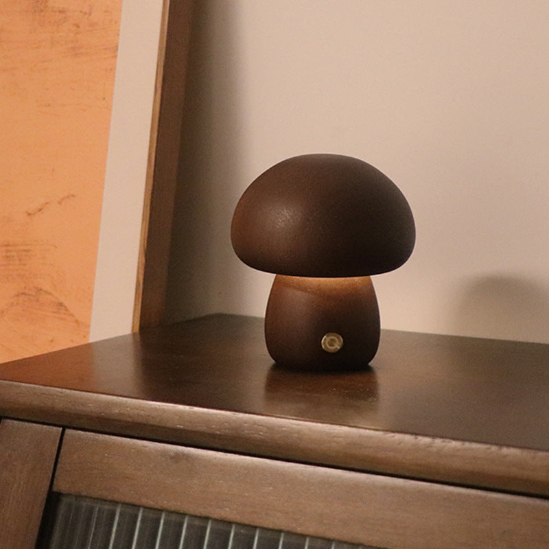 Moodly Morel – Wooden Mushroom Night Light