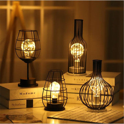 Moodly Ember – Wrought Iron Fairy Light Lamp