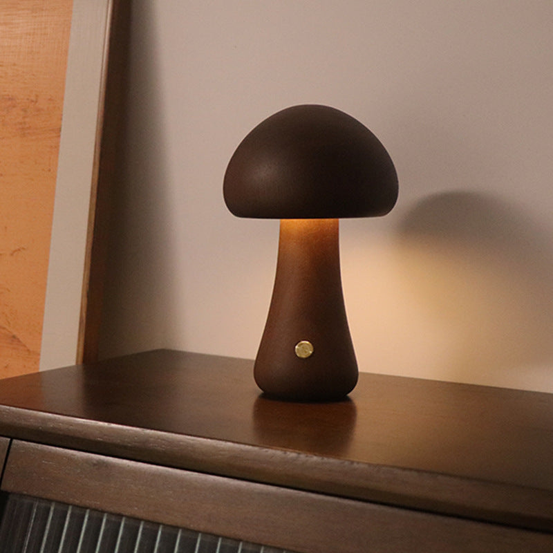 Moodly Morel – Wooden Mushroom Night Light