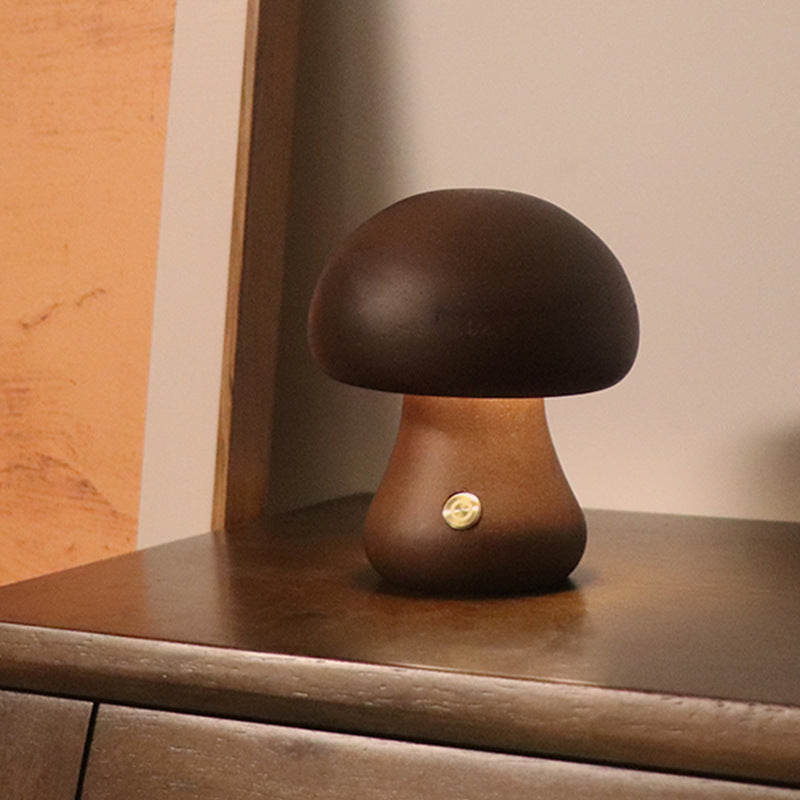 Moodly Morel – Wooden Mushroom Night Light