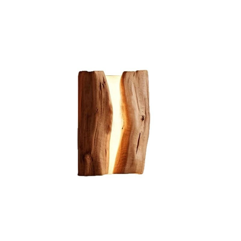 Moodly Grain solid wood wall lamp on a white background