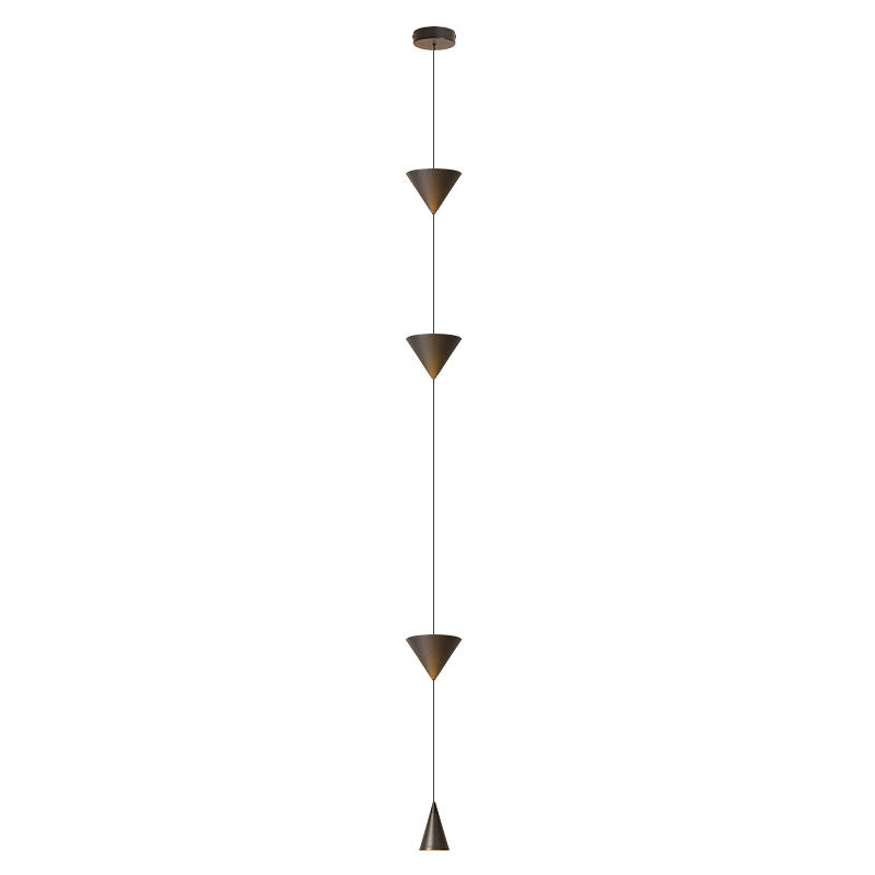 Moodly Line lamp with three cones on a white background