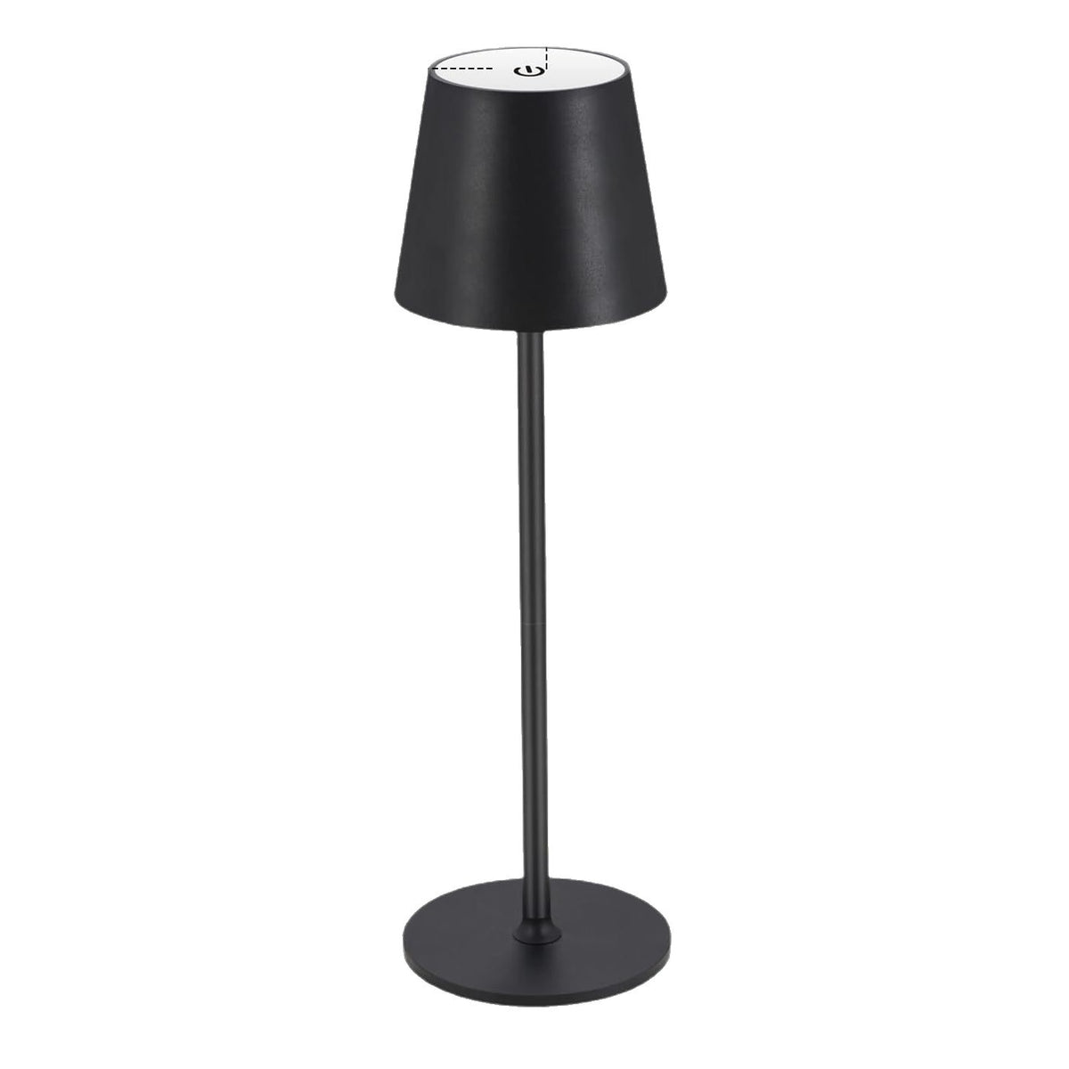 Moodly Roam cordless table lamp in black on a white background