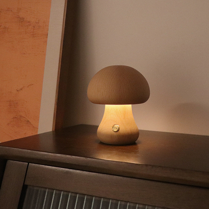 Moodly Morel – Wooden Mushroom Night Light