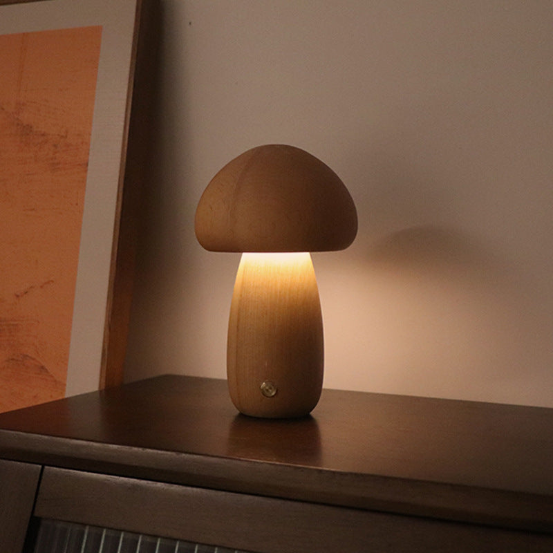 Moodly Morel – Wooden Mushroom Night Light
