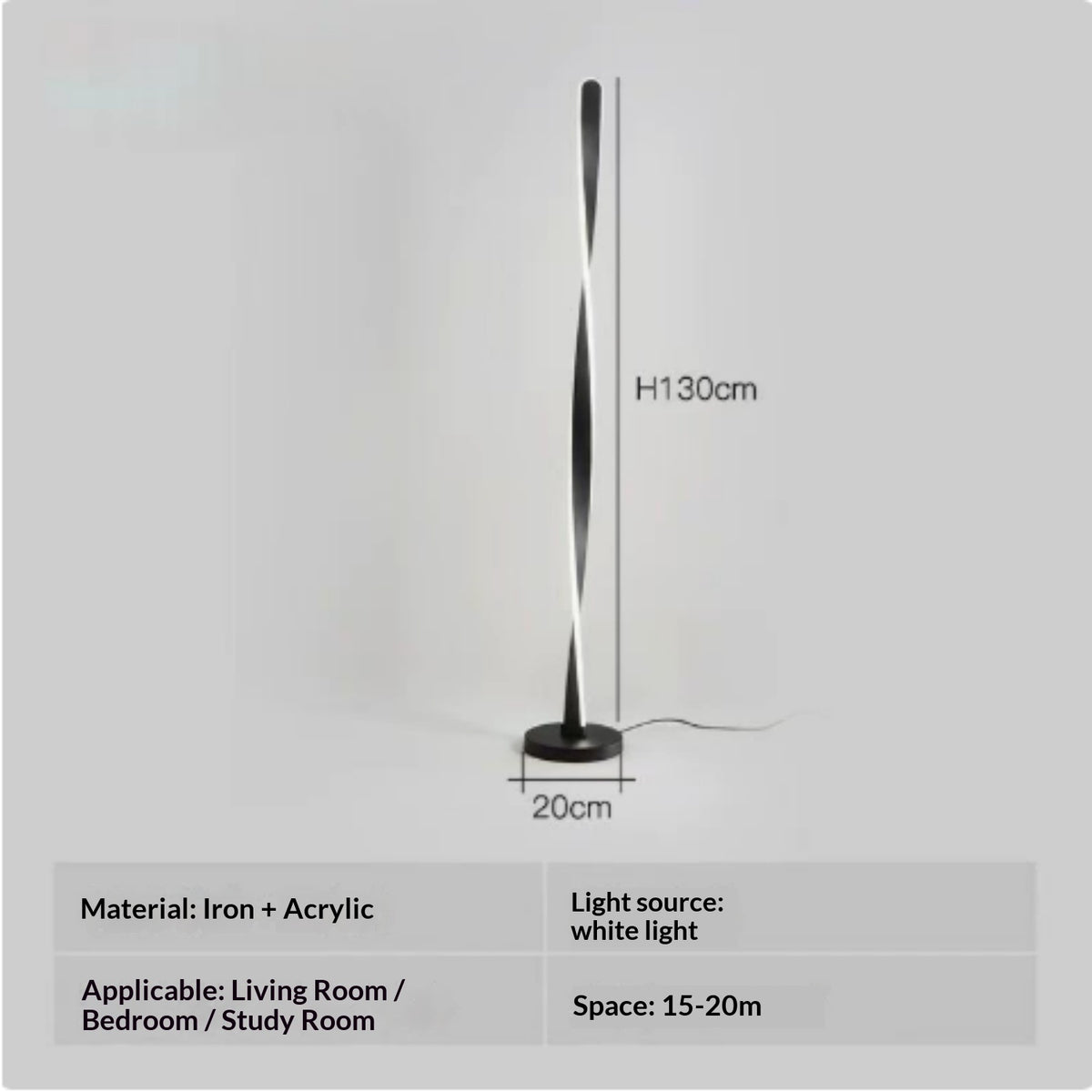 Moodly Twist – spirálová LED stojací lampa