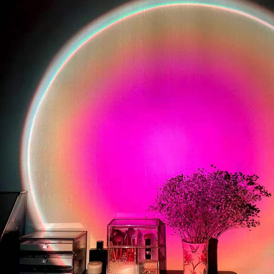 Moodly Dusk projecting a rainbow sunset glow