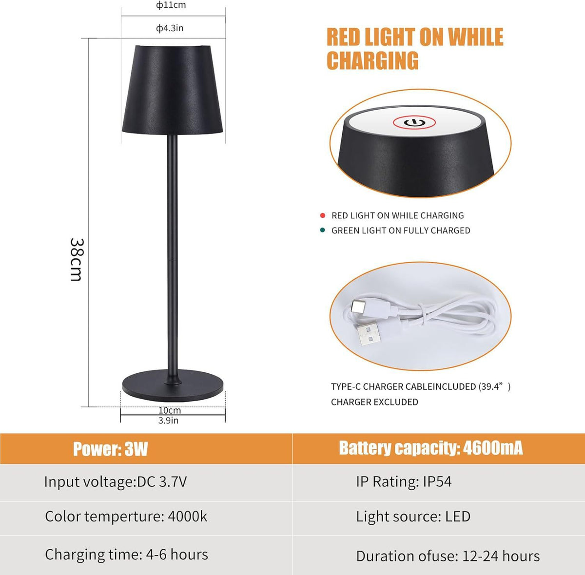 Moodly Roam in black – dimensions and specifications