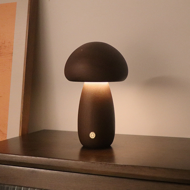 Moodly Morel – Wooden Mushroom Night Light