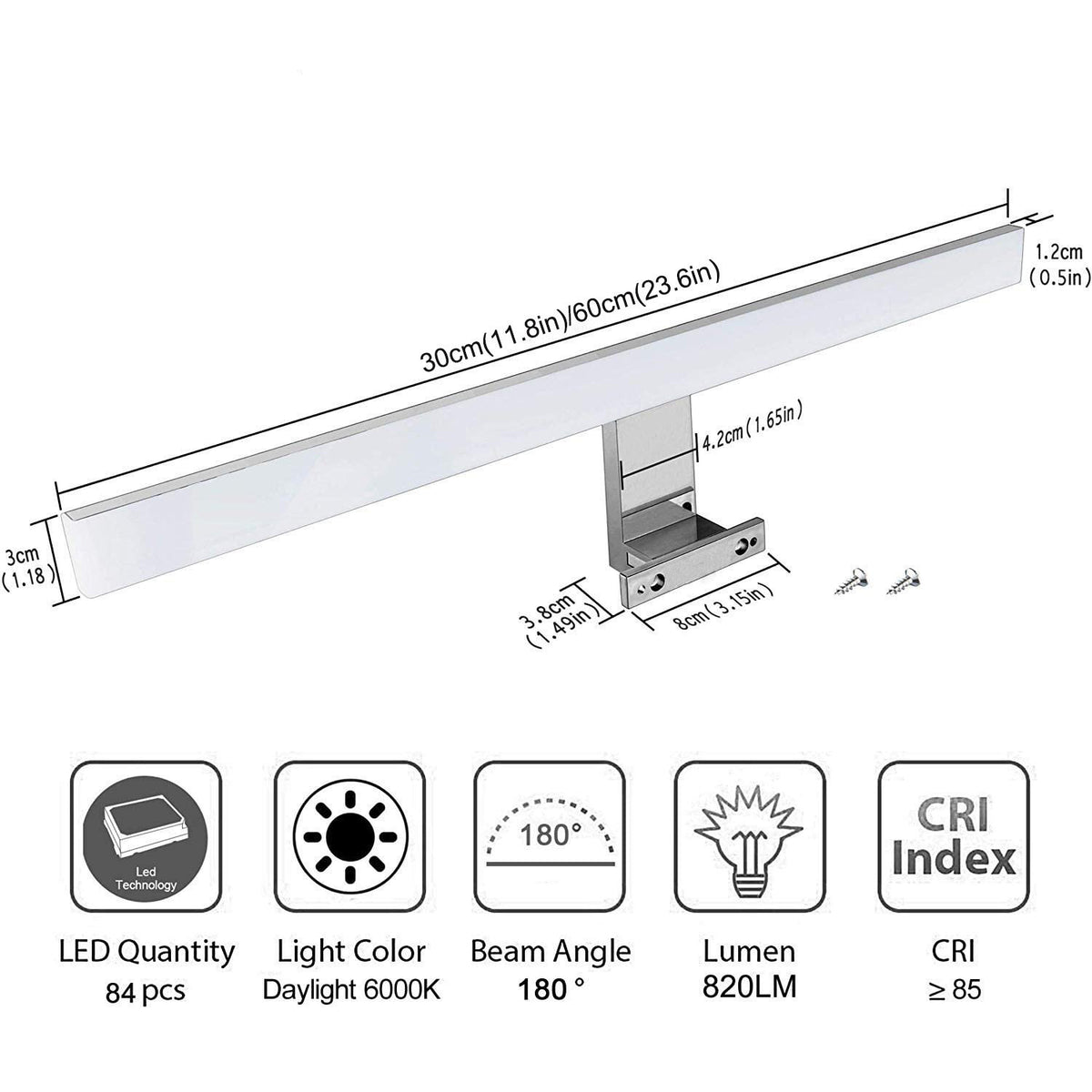 Moodly Clear – Compact LED Mirror Light