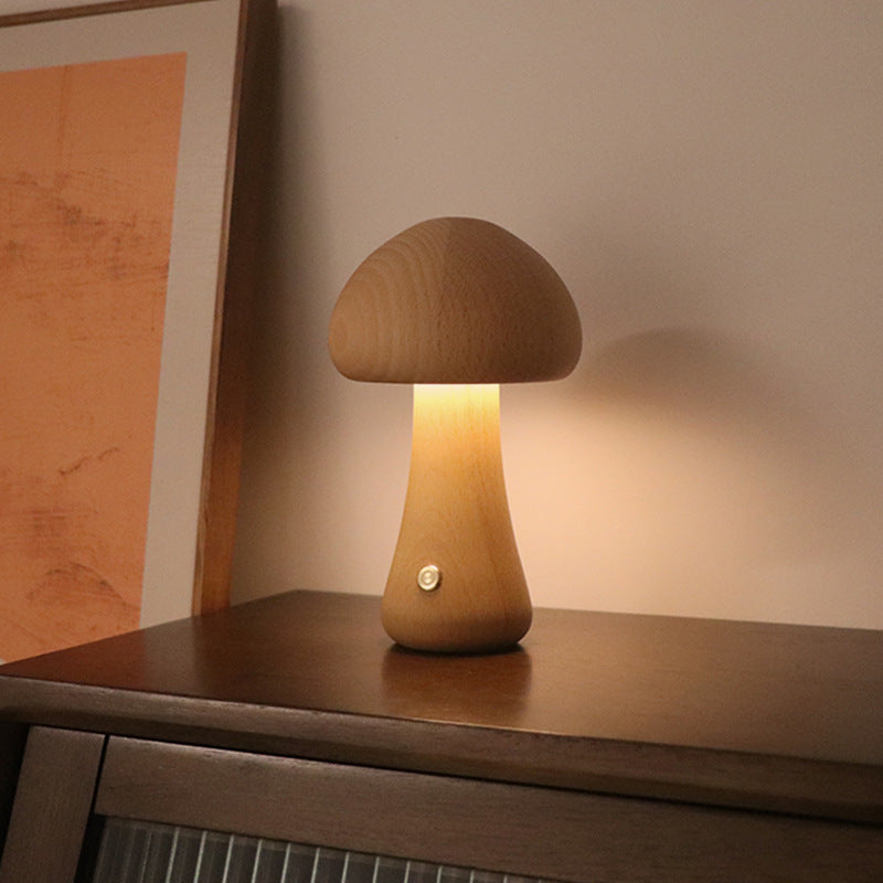 Moodly Morel – Wooden Mushroom Night Light